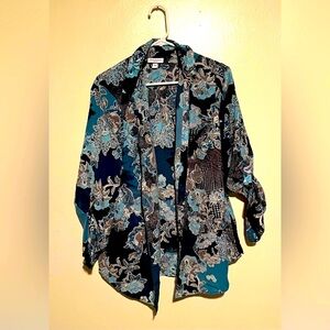 Charter Club Blue And Black Blouse